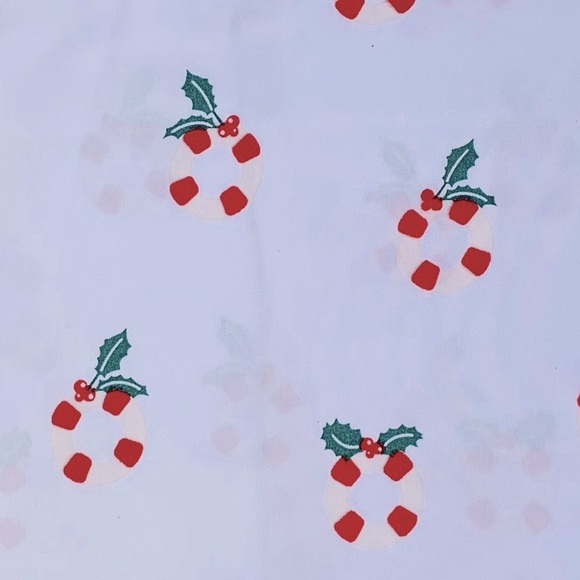 Nautica Christmas Holiday Nautical Lifesaver Wreath Sheet Set - Queen - Picture 3 of 5